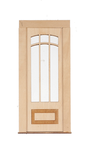 Dollhouse Miniature DOOR - 6 LIGHT, 1 RAISED PANEL